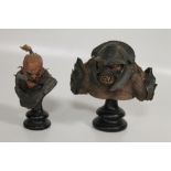 TWO BOXED SLIDESHOW WETA COLLECTIBLES LORD OF THE RINGS, RETURN OF THE KING POLYSTONE BUSTS "GRAND