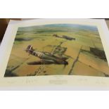 TWO UNFRAMED SIGNED LIMITED EDITION ROBERT TAYLOR PRINTS, 'Tommy Leader' 232/700 with certificate o