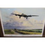 A FRAMED AND GLAZED LIMITED EDITION PRINT BY ROBERT TAYLOR 'EARLY MORNING ARRIVAL', signed by Bill