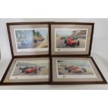 EIGHT FRAMED AND GLAZED LIMITED EDITION TONY SMITH COLOUR PRINTS FROM THE BRITISH GREATS SERIES, Gr