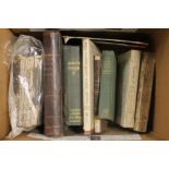 A SMALL BOX OF ANTIQUARIAN BOOKS ON DOMESTIC AFFAIRS, COOKERY, HOUSEHOLD TIPS ETC to include Colin