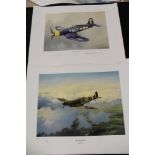 TWO UNFRAMED SIGNED LIMITED EDITION ROBERT TAYLOR PRINTS, 'Pacific Pirate' # 12/25 and 'Spitfire So