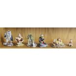 SIX VARIOUS ENCHANTICA FANTASY FIGURE POLYSTONE STATUES