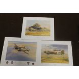 THREE UNFRAMED SIGNED LIMITED EDITION ROBERT TAYLOR PRINTS, 'Wide horizons' with certificate of aut