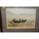 A FRAMED AND GLAZED WATERCOLOUR SIGNED GOODE TOGETHER WITH A STILL LIFE PICTURE SIGNED JAMES