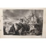 A MOUNTED ENGRAVING TITLED THE LIFE BOAT A/F