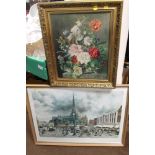 A SIGNED LIMITED EDITION PRINT OF THE BULLRING BIRMINGHAM, 1949. TOGETHER WITH A STILL LIFE, ETC