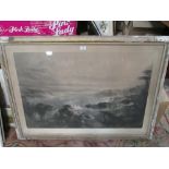 A LARGE FRAMED AND GLAZED ENGRAVING ENTITLED ' THE PLAINS OF HEAVEN '