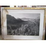 A LARGE FRAMED ENGRAVING OF A BIBLICAL SCENE