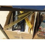 A BOX OF SHEET MUSIC, RECORDERS ETC.