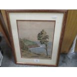 A FRAMED AND GLAZED WATERCOLOUR SIGNED JAMES PETERSON