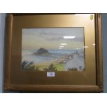 A FRAMED AND GLAZED WATERCOLOUR OF MARAZION