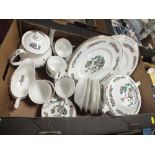 A TRAY OF MAYFAIR INDIAN TREE TEA AND DINNERWARE
