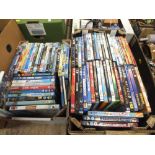 TWO TRAYS OF MOSTLY CHILDRENS DVDS