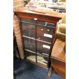 A MAHOGANY GLAZED DISPLAY CABINET