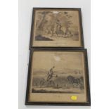 A PAIR OF FRAMED AND GLAZED ENGRAVINGS BY C LARAINE SMITH ENGRAVED BY JUKES, 2nd plate title 'Push