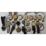 A QUANTITY OF ASSORTED WRIST WATCHES, mostly A/F to include examples by Rone, Ricoh, Oris etc.
