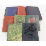 STAMPS - A COLLECTION OF EIGHT OLD WORLD STAMP ALBUMS, nice basic older back to Victorian era