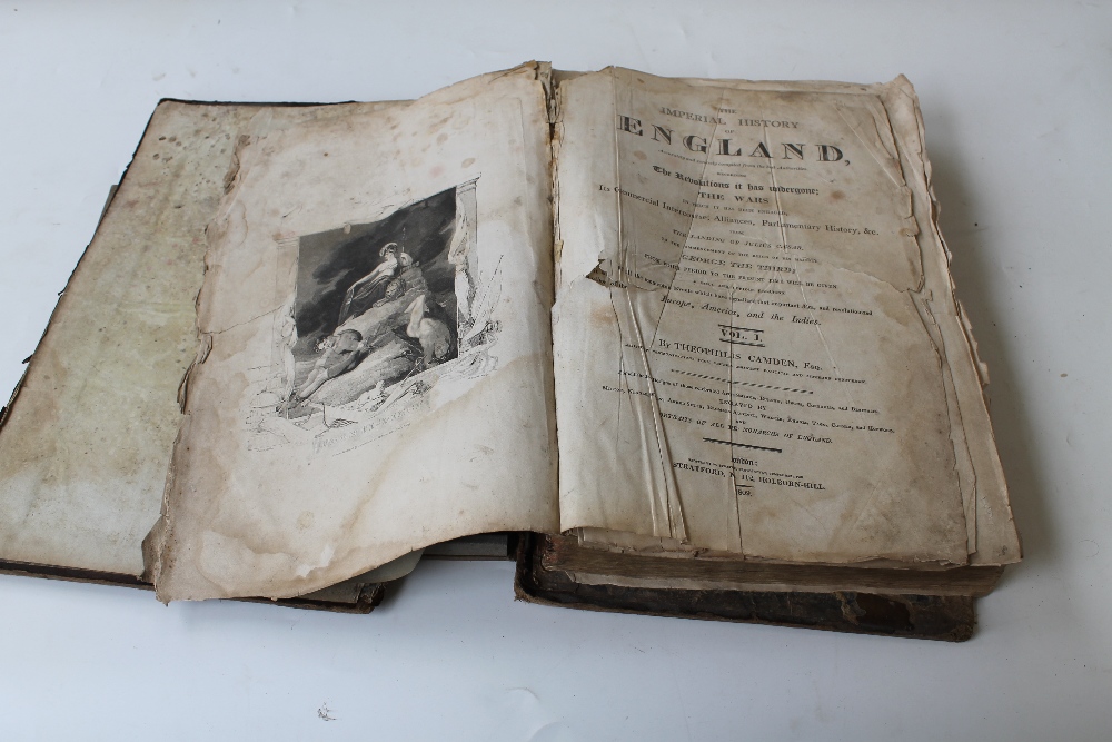 THEOPHILUS CAMDEN - 'THE IMPERIAL HISTORY OF ENGLAND....', 1809, Vol. I only A/F together with 'Pin - Bild 5 aus 7