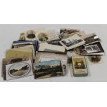 A SMALL COLLECTION OF ANTIQUE POSTCARDS, mixed subjects, including real photograph types and sundry