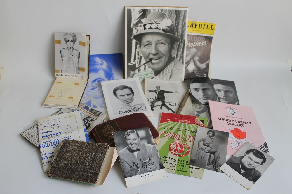 A COLLECTION OF AUTOGRAPHS, MAINLY OF SINGERS AND ENTERTAINERS OF 1950S AND 1960S to include Frank