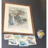 A COLLECTION OF MOTORING MEMORABILIA, to include a Cadbury's cocoa advertising sign, AA badge and a