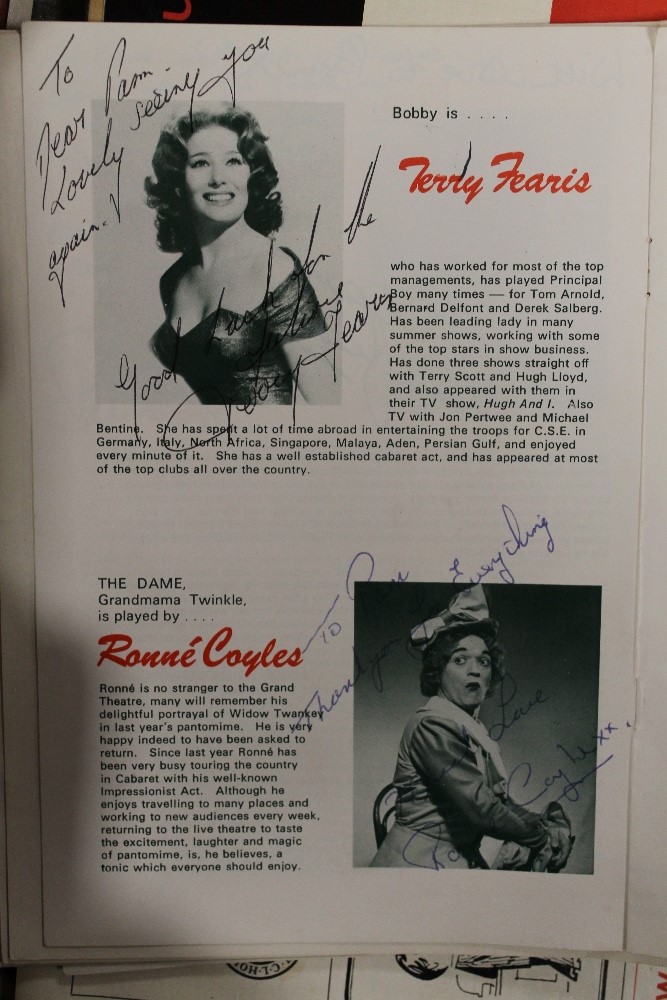 A COLLECTION OF VARIOUS THEATRE PROGRAMMES FROM THE 1960s AND LATER, many baring signatures of cast - Image 10 of 17