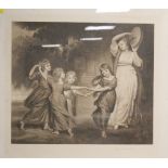 A FRAMED AND GLAZED PRINT OF CHILDREN DANCING BY THOMAS G APPLETON