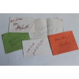 A SMALL COLLECTION OF AUTOGRAPHS OF 1970S TENNIS STARS, to include John Newcombe, Rod Laver, Stan S