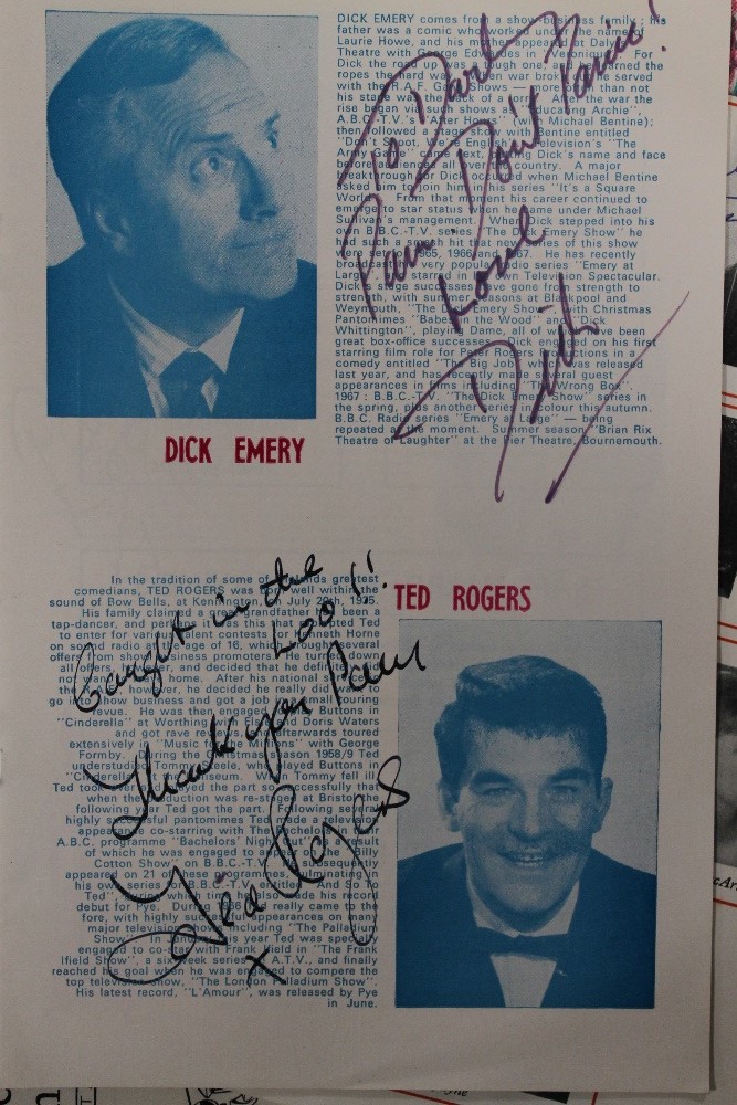 A COLLECTION OF VARIOUS THEATRE PROGRAMMES FROM THE 1960s AND LATER, many baring signatures of cast - Image 9 of 17