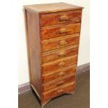 AN EIGHT DRAWER COLLECTORS TYPE CABINET. Height 122cm