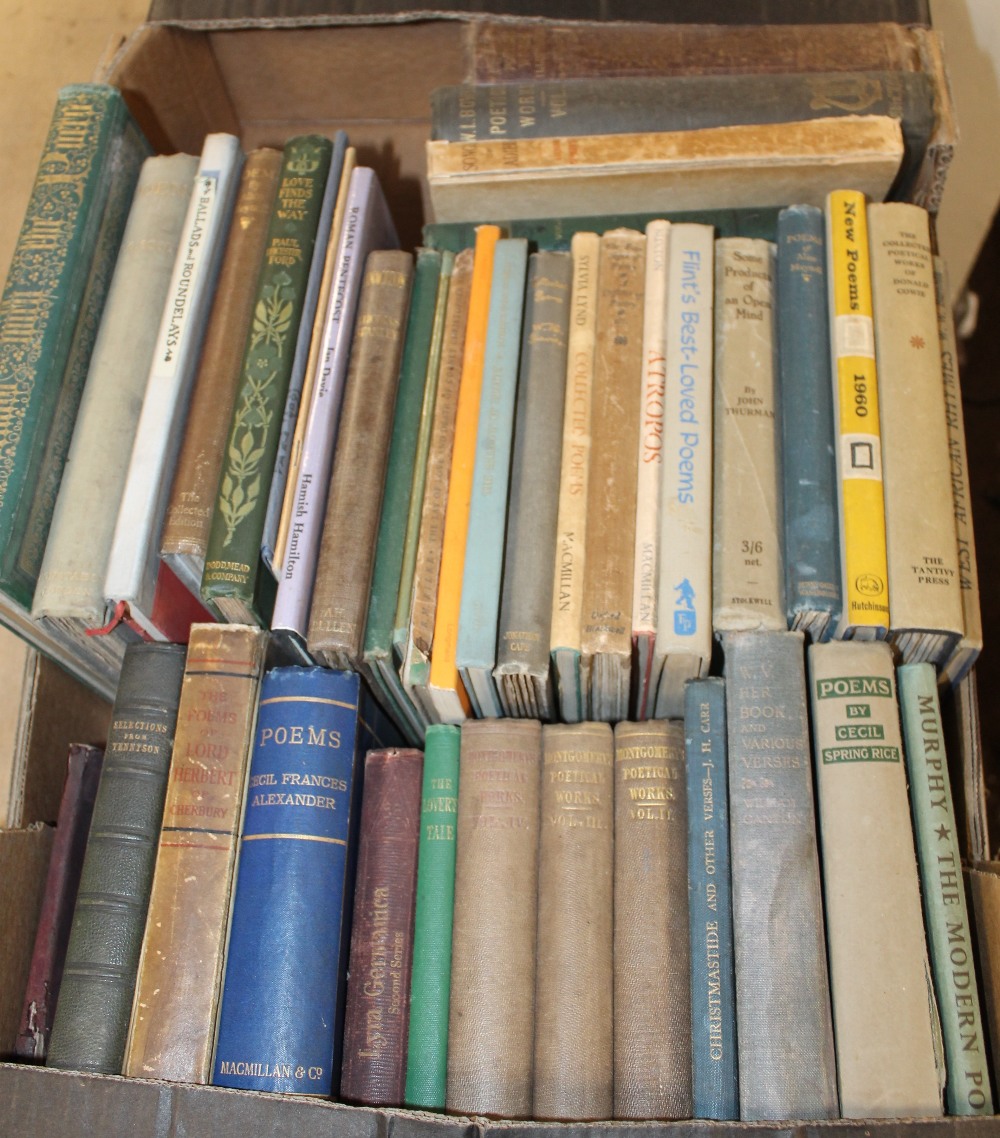 A BOX OF POETRY BOOKS to include John Thurman - 'Some Products of an Open Mind from Sysonby Knoll',