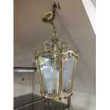 A MODERN GEORGIAN STYLE HANGING LANTERN