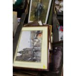 A QUANTITY OF ASSORTED PICTURES AND PRINTS, FRAMES ETC