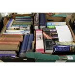 TWO TRAYS OF BOOKS TO INCLUDE A COLLECTION OF E. F. BENSON