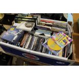 A TRAY OF CD'S, MUSIC BOOKS ETC