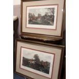 AFTER J. F. HERRING SNR. (1815 - 1907). A set of three large coloured hunting prints 'The Meet', '