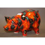 A LARGE ANITA HARRIS CERAMIC PIG