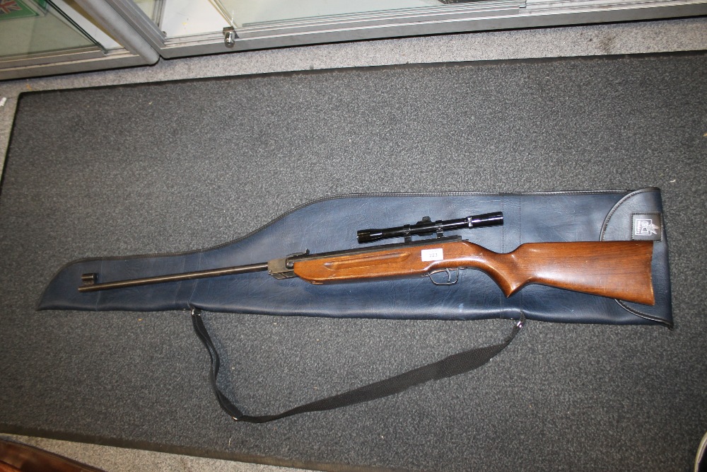 A CZECH 1 77 AIR RIFLE WITH SCOPE AND CARRY BAG