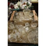 TWO TRAYS OF GLASSWARE