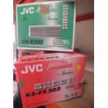 A JVC RADIO CASSETTE RECEIVER PLUS A JVC DISC CHANGER