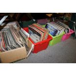 FIVE BOXES OF ASSORTED LP RECORDS