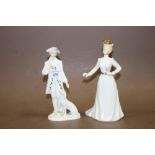 TWO GOLD STAMPED FRANCESCA FIGURES 'HENRY' AND 'EDWINA'