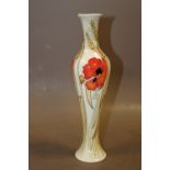 A TALL MOORCROFT HARVEST POPPY VASE