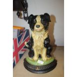 *A CAST SHEEP DOG DOORSTOP