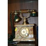 A VINTAGE ONYX TELEPHONE