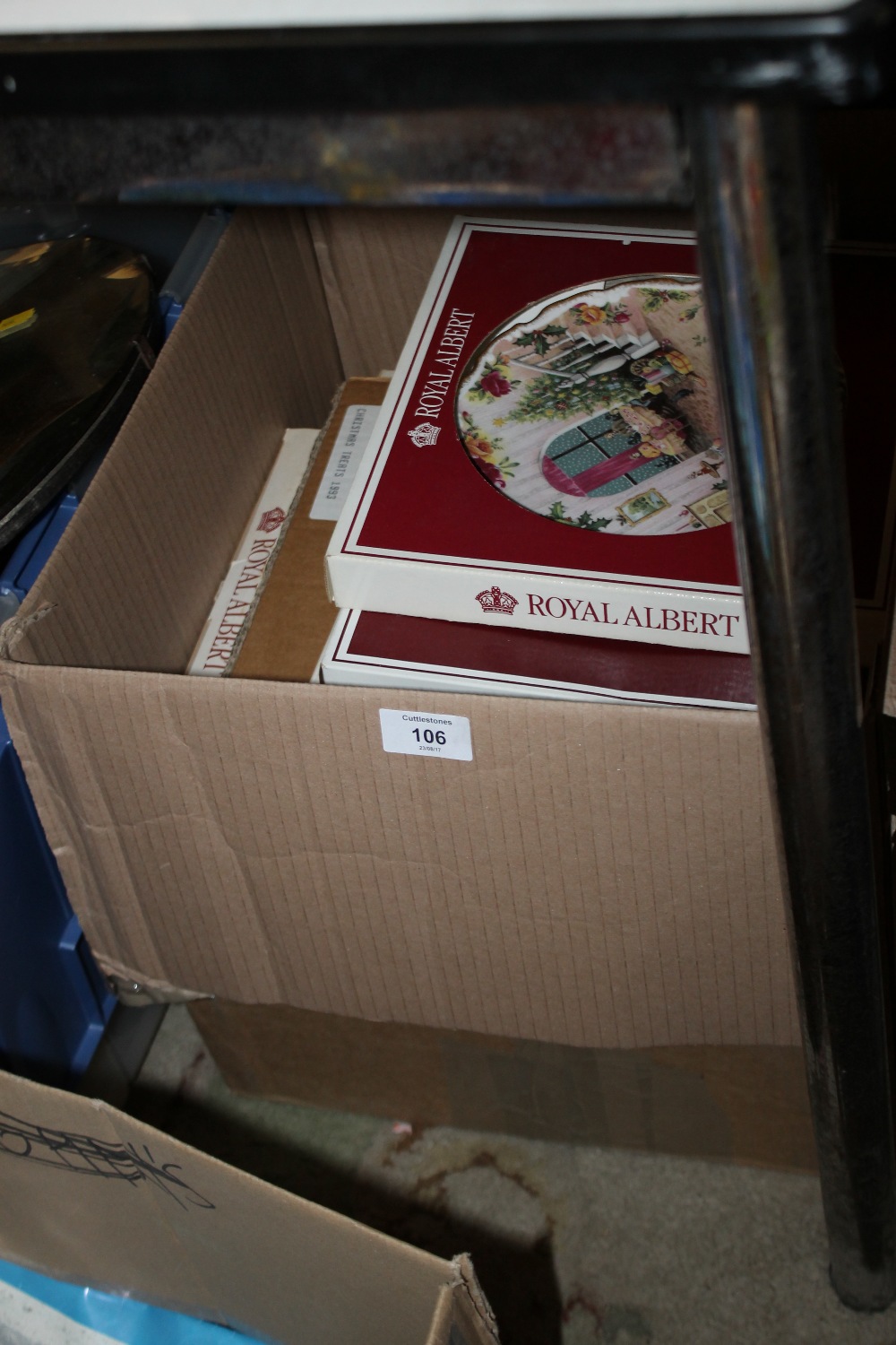 A BOX OF BOXED ROYAL ALBERT COLLECTORS PLATES