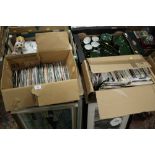 TWO BOXES OF 7" SINGLES TO INCLUDE UB40, DURAN DURAN, BAD COMPANY ETC.