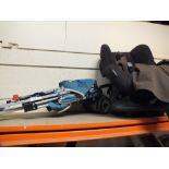 A PUSHCHAIR & CHILDS CAR SEAT ETC (3)