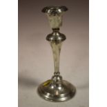 A HALLMARKED SILVER CANDLESTICK